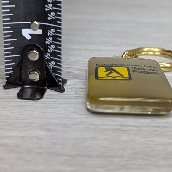 Vintage 1990s Acrylic Southwestern Bell Yellow Pages Keychain - Picture 8 of 8